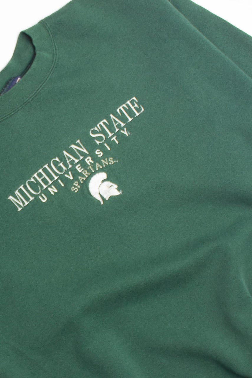 Vintage Michigan State Green Sweatshirt (1990s) 8998