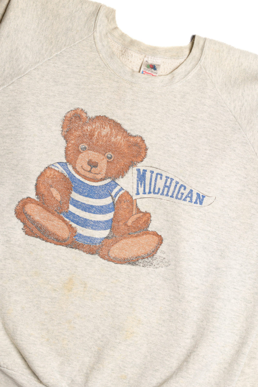 Michigan Teddy Bear Sweatshirt 9005