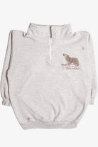 Partial Zip Wolf Sweatshirt 9288
