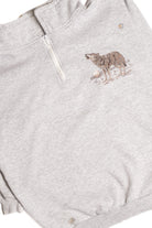 Partial Zip Wolf Sweatshirt 9288