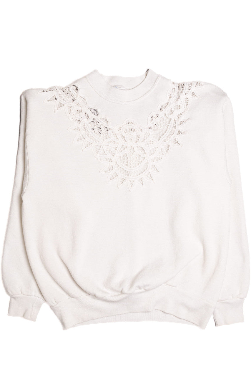 White Lace Sweatshirt 9350