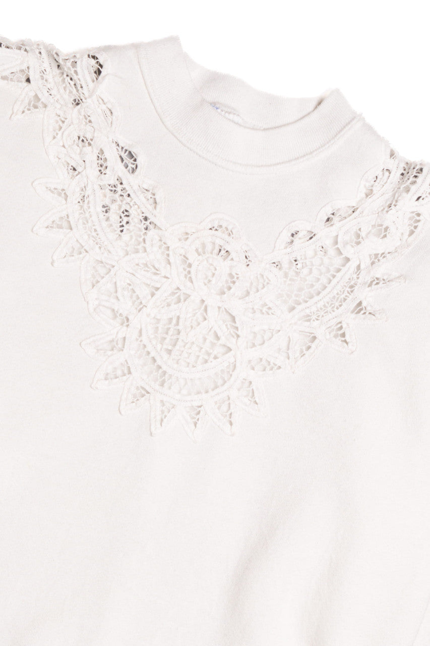 White Lace Sweatshirt 9350