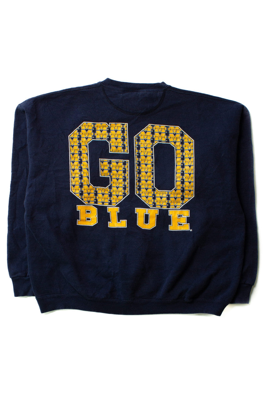 Vintage Michigan Wolverines "Go Blue" Sweatshirt (1990s)