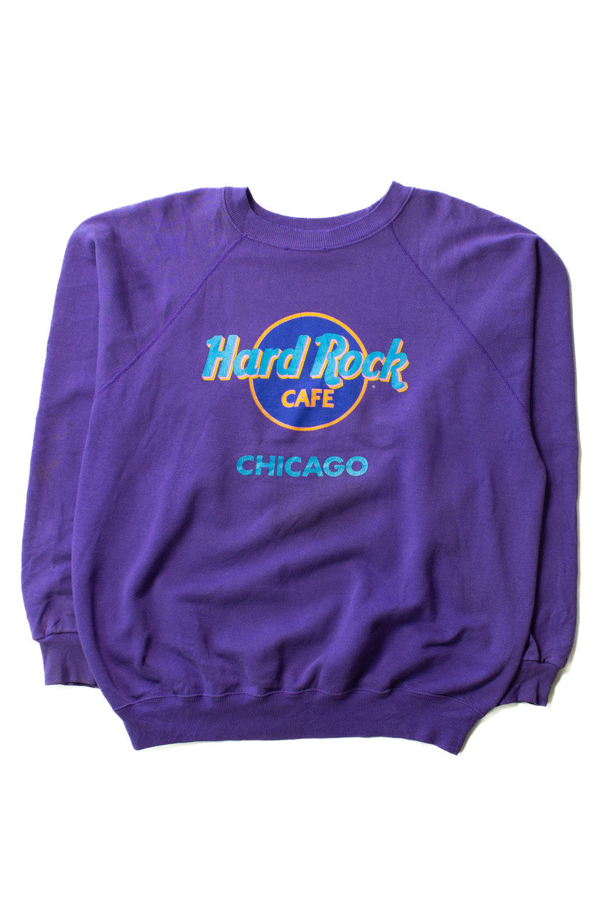 Vintage Purple Hard Rock Cafe Chicago Sweatshirt (1980s)