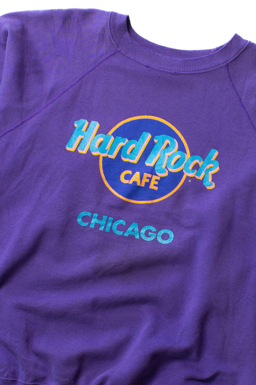 Vintage Purple Hard Rock Cafe Chicago Sweatshirt (1980s)