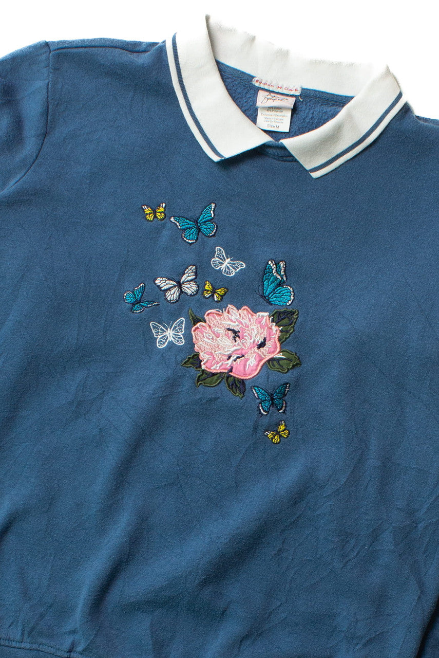 Floral Butterfly Embroidered Jumper | Bonmarché