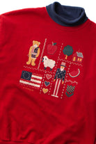 Vintage Red USA Turtleneck Sweatshirt (1990s)