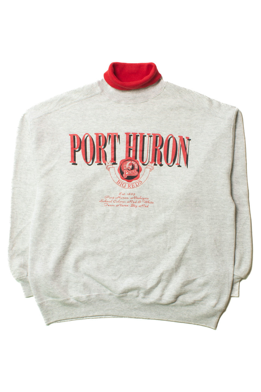 Vintage Port Huron Big Reds Turtleneck Sweatshirt (1990s)