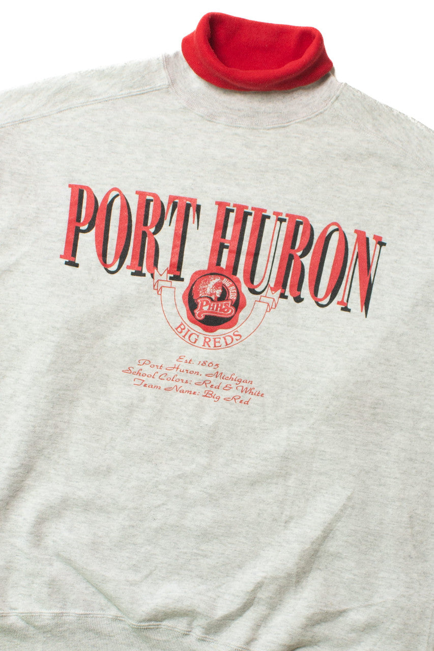 Vintage Port Huron Big Reds Turtleneck Sweatshirt (1990s)