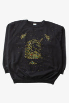 Vintage Hand-Decorated Unicorn Sweatshirt (1990s)