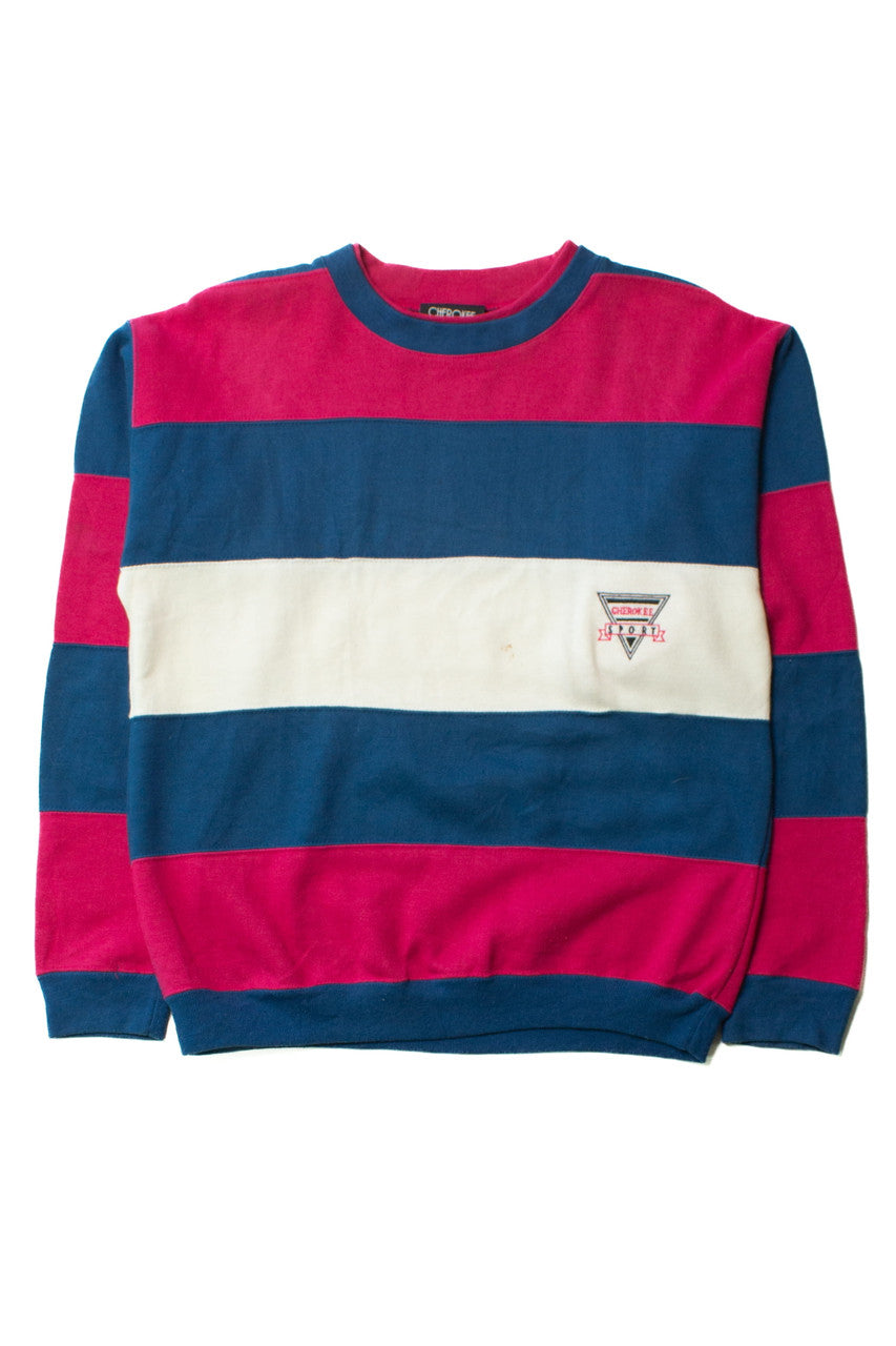 Vintage Cherokee Sport Striped Sweatshirt (1990s)