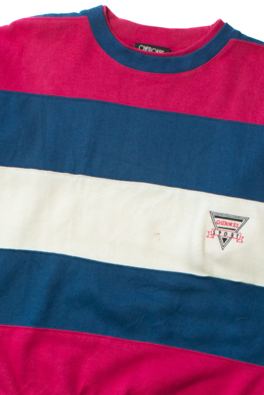 Vintage Cherokee Sport Striped Sweatshirt (1990s)