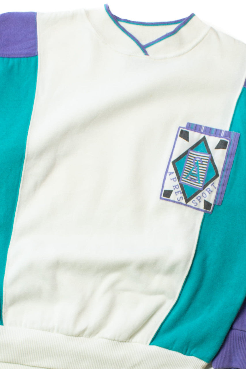 Vintage Apres Sport Color Block Sweatshirt (1990s)