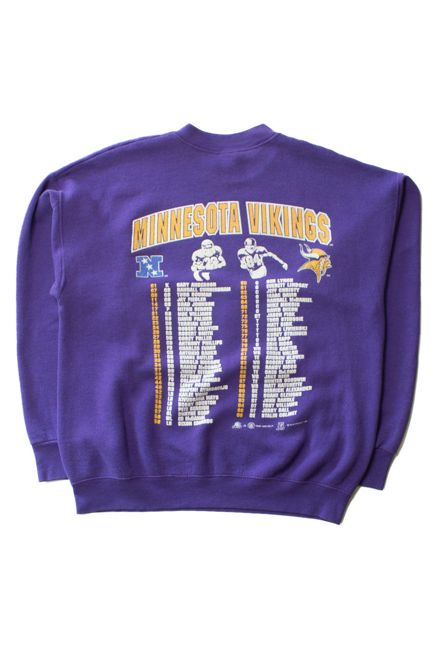 Vintage Go Vikes Team Roster Sweatshirt (1998)