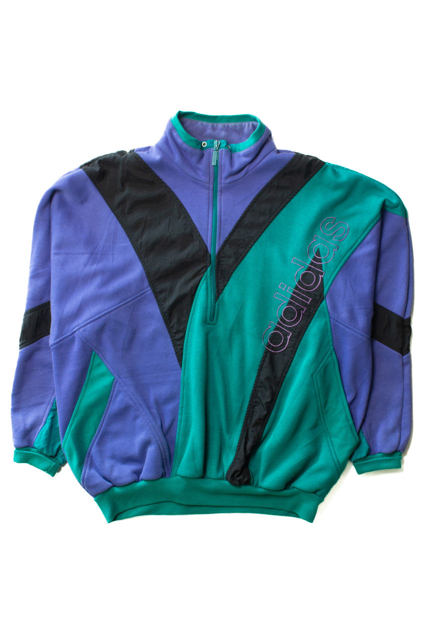 Vintage Adidas Half Zip Color Block Pullover (1990s)