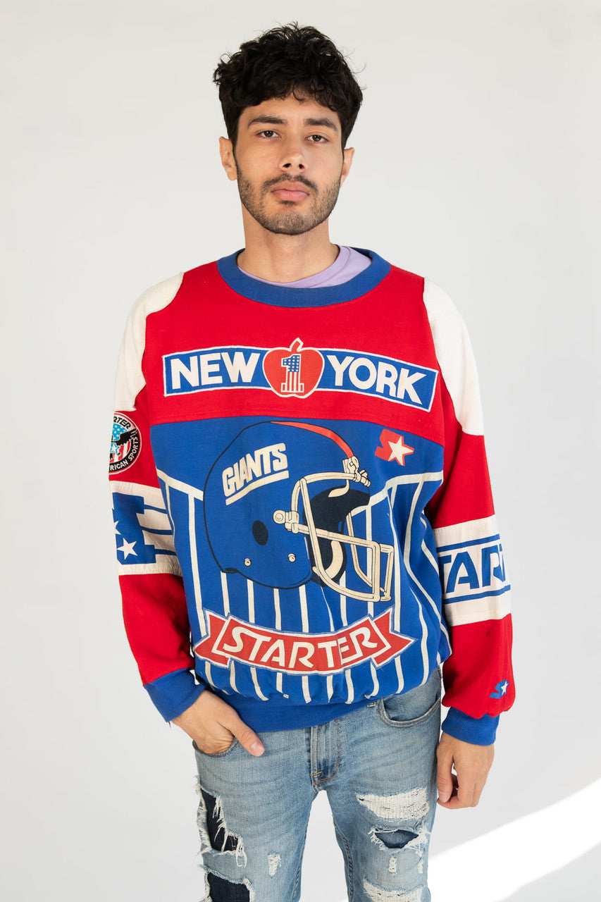 Vintage New York Giants Starter All Over Print Sweatshirt (1990s)