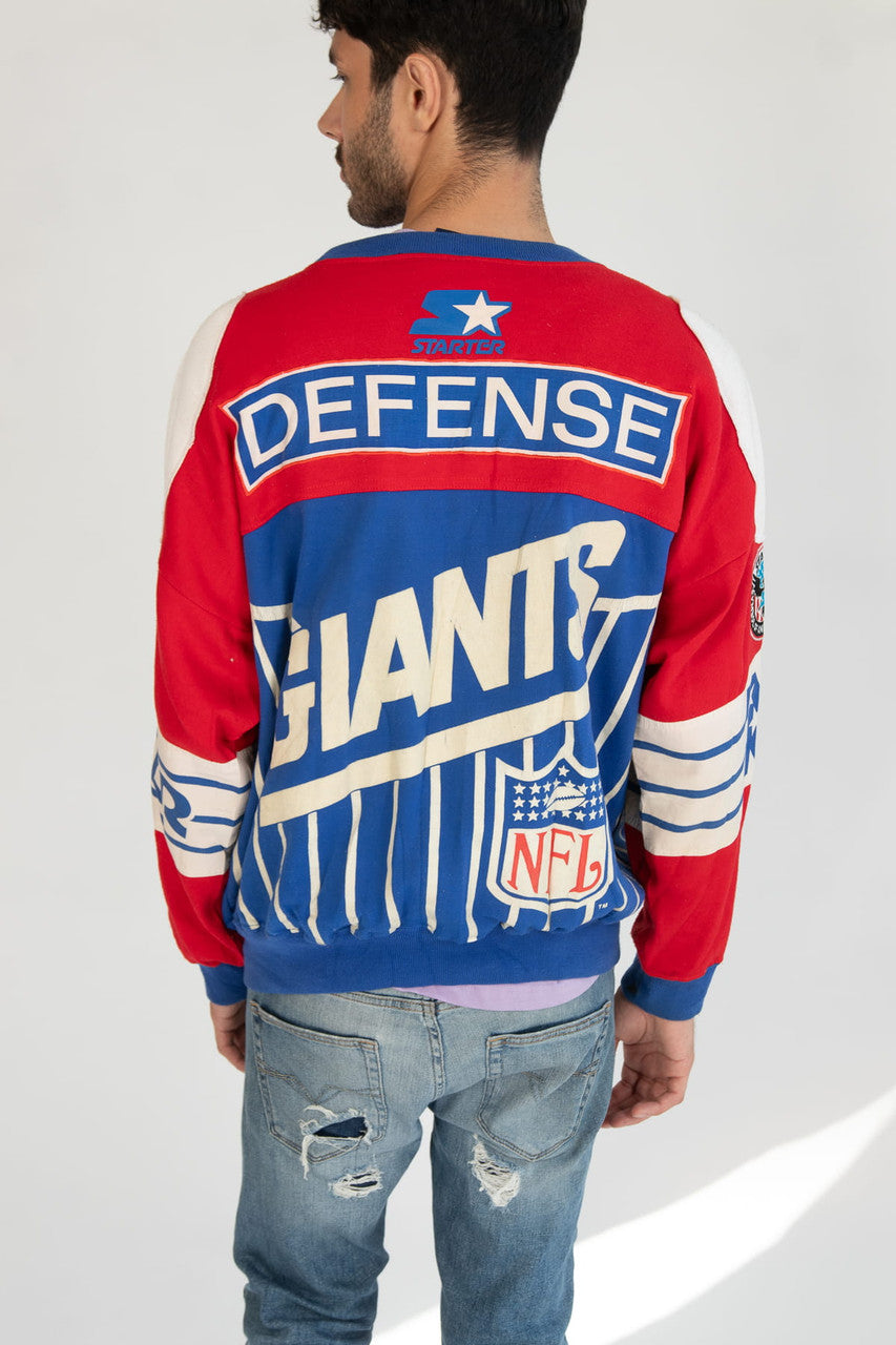 Vintage New York Giants Starter All Over Print Sweatshirt (1990s)
