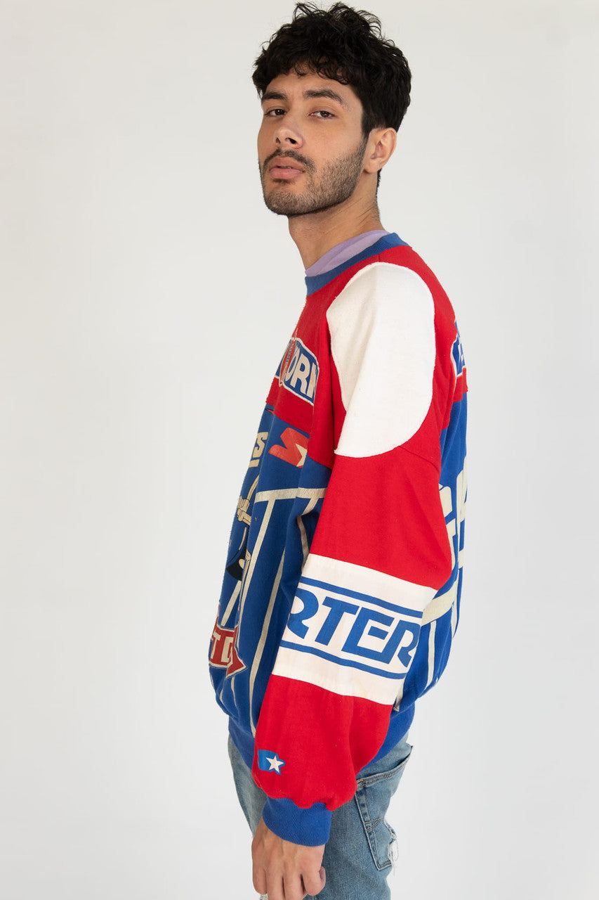 Vintage New York Giants Starter All Over Print Sweatshirt (1990s)