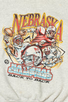 Vintage 1995 Nebraska Football "National Champions Back To Back" Sweatshirt