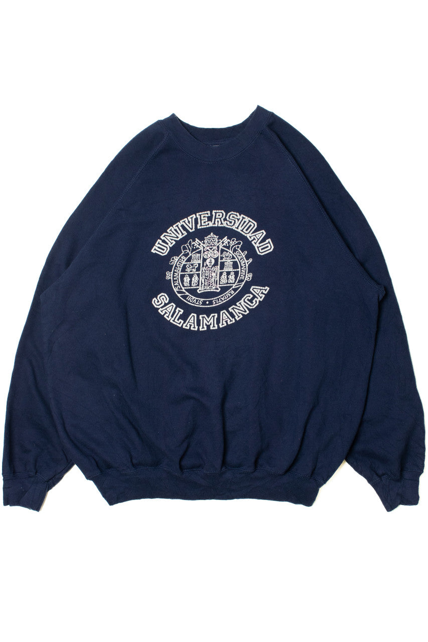 Vintage "Universidad Salamanca" Spain Navy Sweatshirt