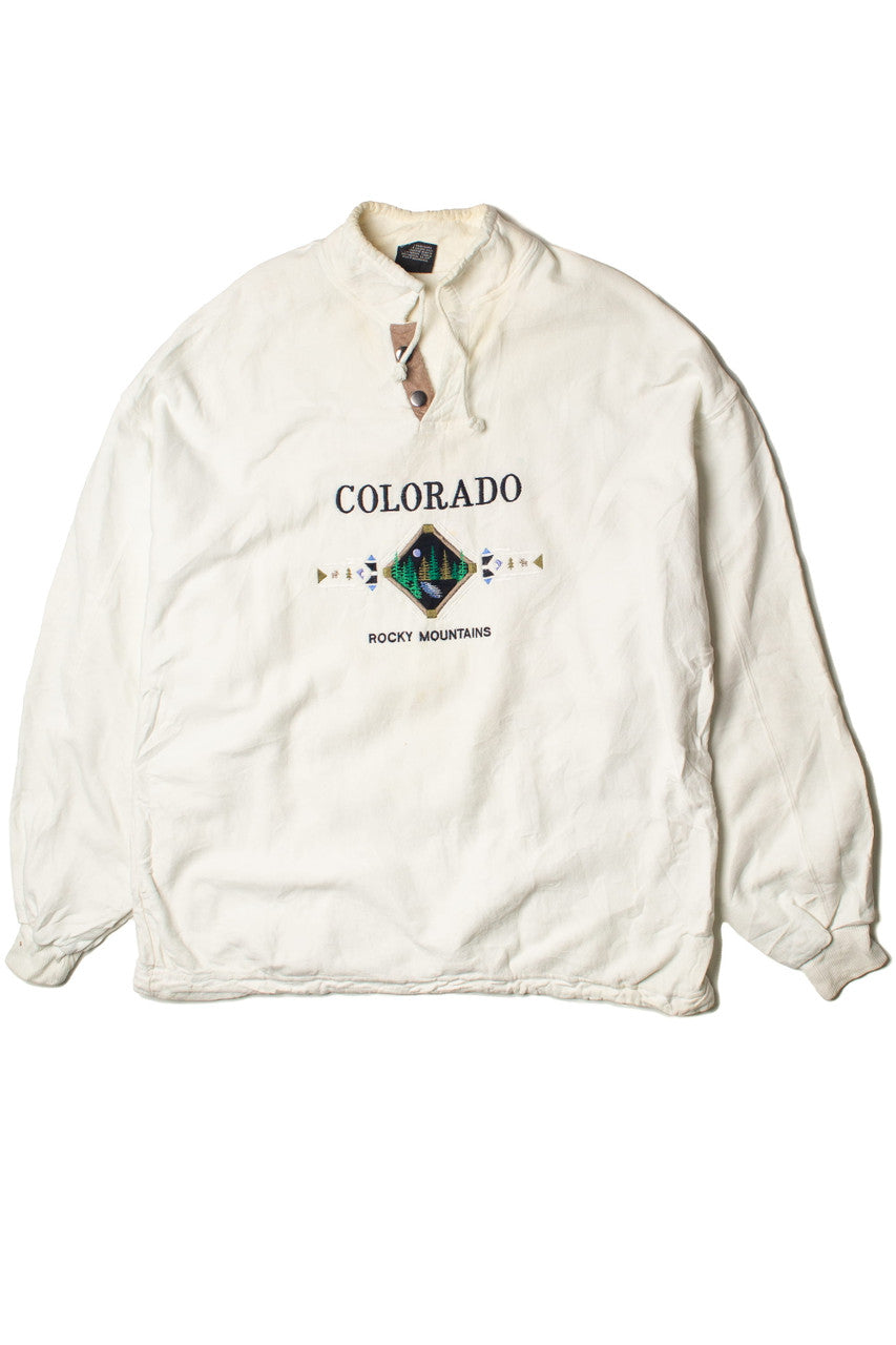 Vintage Embroidered Colorado Rocky Mountains Sweatshirt