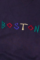 Vintage Embroidered Boston Sweatshirt
