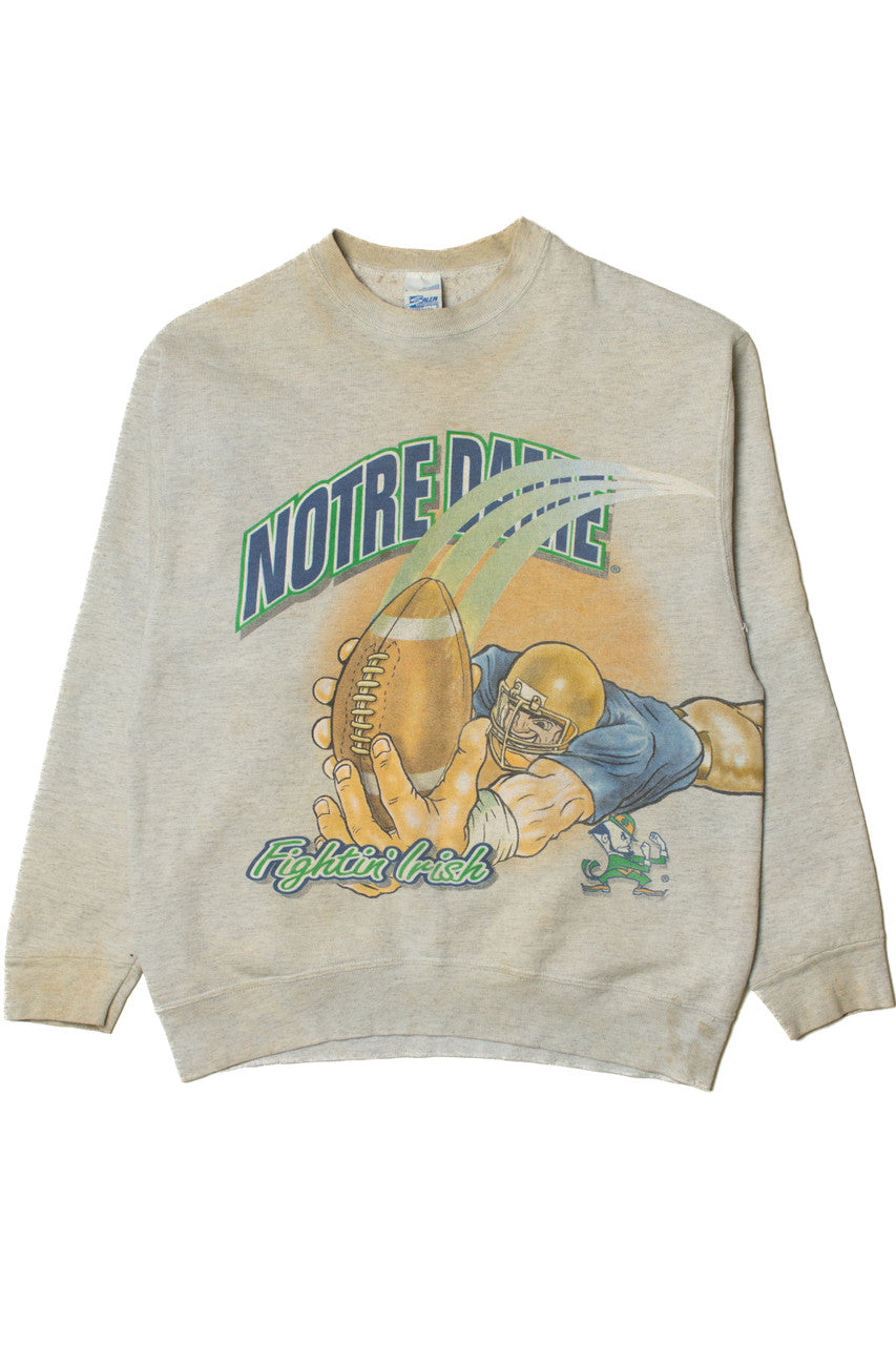 Vintage Notre Dame Fightin' Irish Football Wraparound Print Sweatshirt