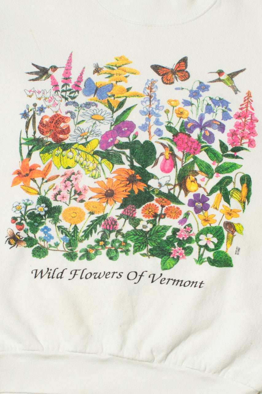 Vintage 1992 "Wild Flowers Of Vermont" Sweatshirt