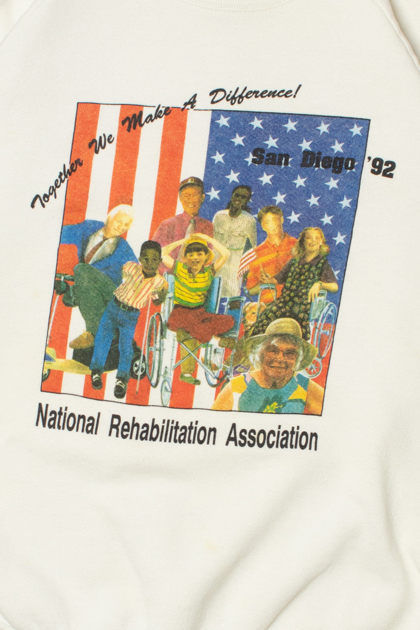 Vintage 1992 "National Rehabilitation Association" "San Diego '92" Sweatshirt