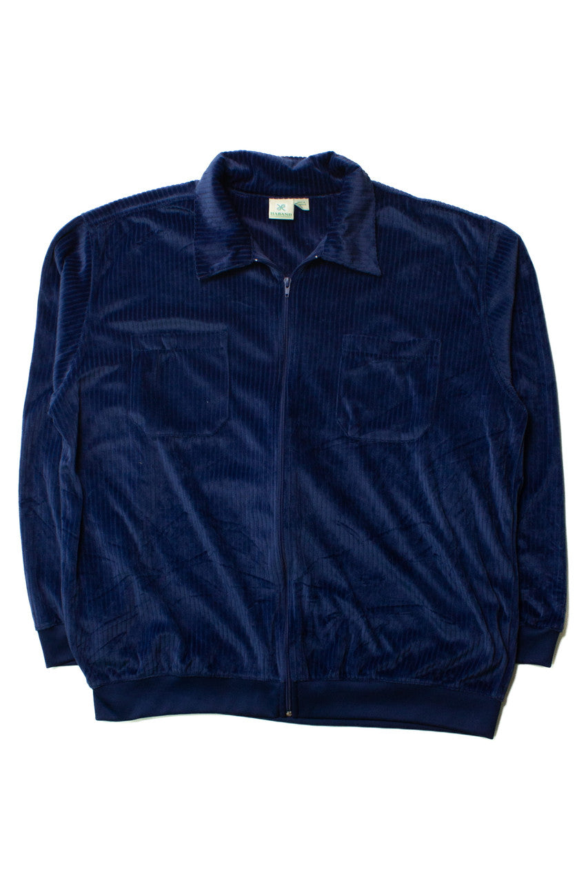 Vintage Ribbed Velvet Track Jacket (1990s)