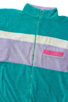 Vintage Color Block Terry Track Jacket (1980s)