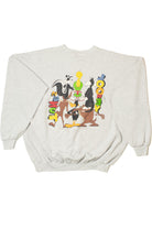 Vintage 1996 Looney Tunes Embroidered Front Printed Back Sweatshirt