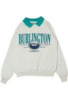 Vintage "Burlington Vermont" Sweatshirt With Built In Collar