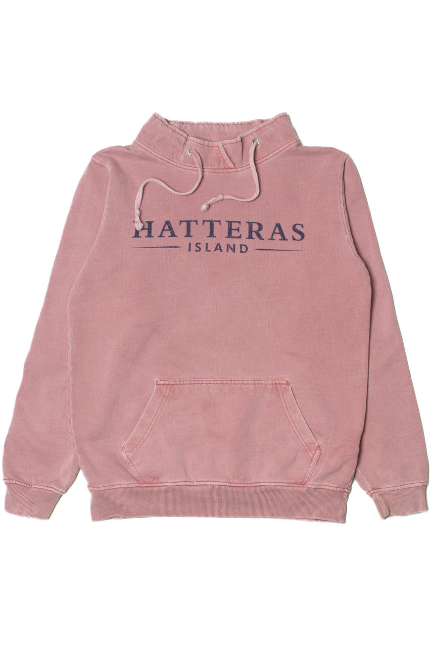 Vintage "Hatteras Island" Turtleneck Kangaroo Pocket Sweatshirt