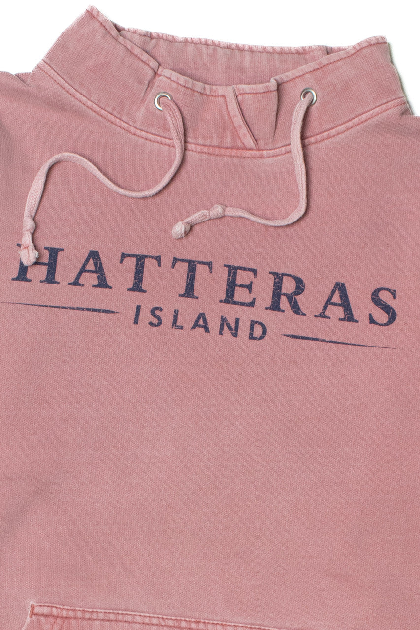 Vintage "Hatteras Island" Turtleneck Kangaroo Pocket Sweatshirt