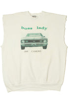 Vintage "Boss Lady" 1968 Camero Cut Off Sleeves Sweatshirt