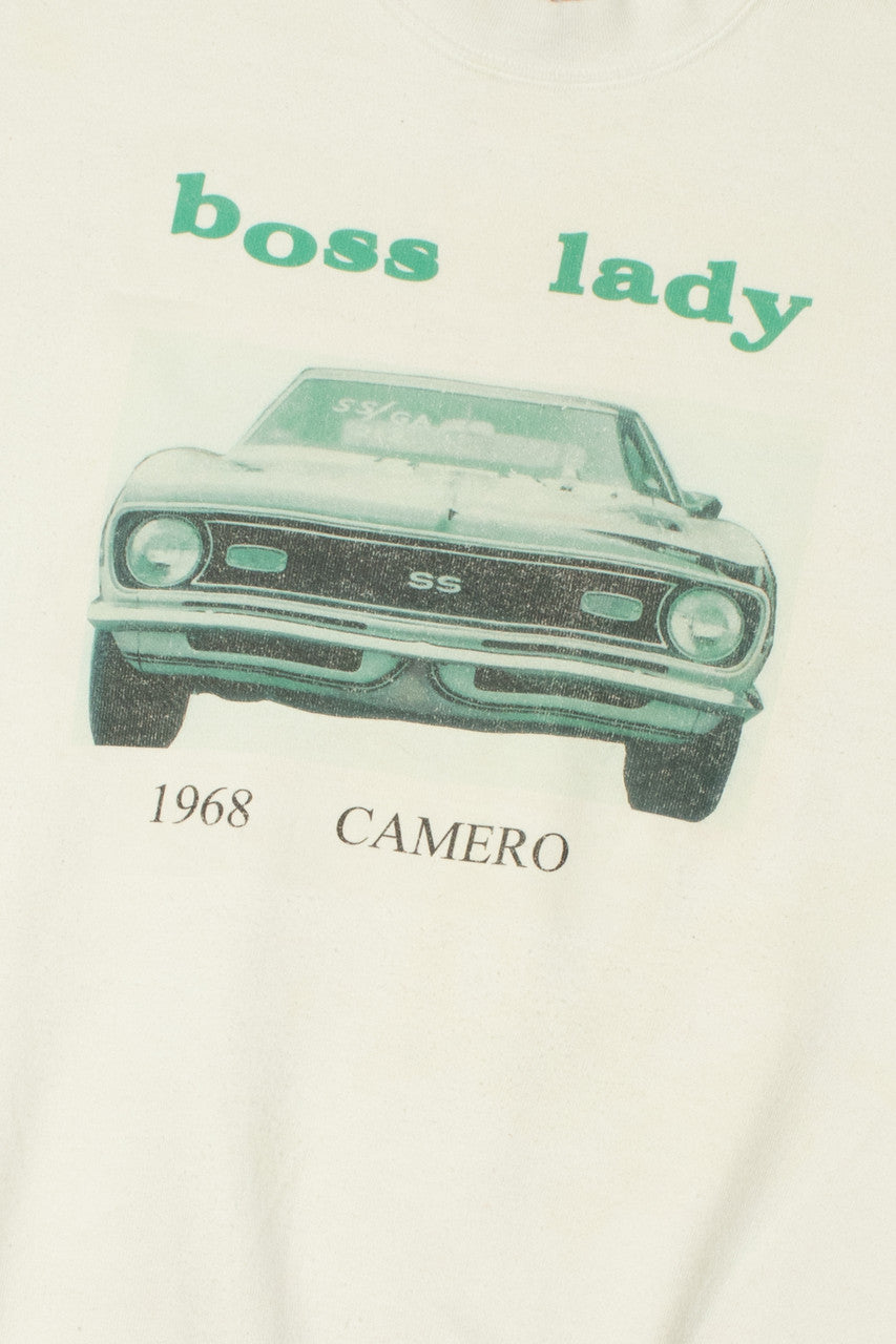 Vintage "Boss Lady" 1968 Camero Cut Off Sleeves Sweatshirt