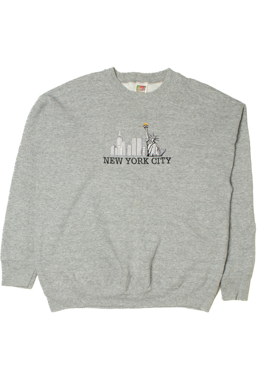 Vintage "New York City" Statue Of Liberty Embroidered Sweatshirt