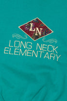Vintage "Long Neck Elementary" Paisley Patch Sweatshirt