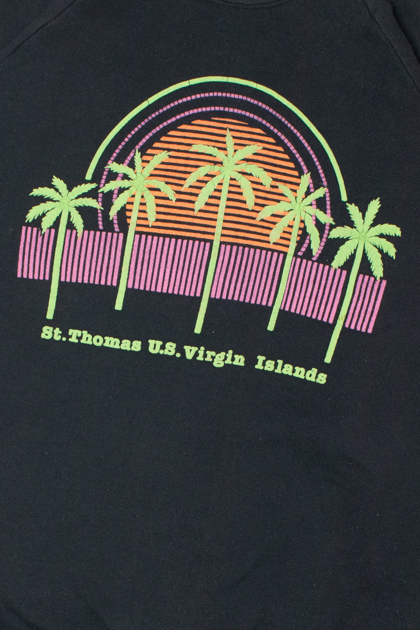 Vintage St. Thomas U.S. Virgin Islands Palm Tree Sweatshirt