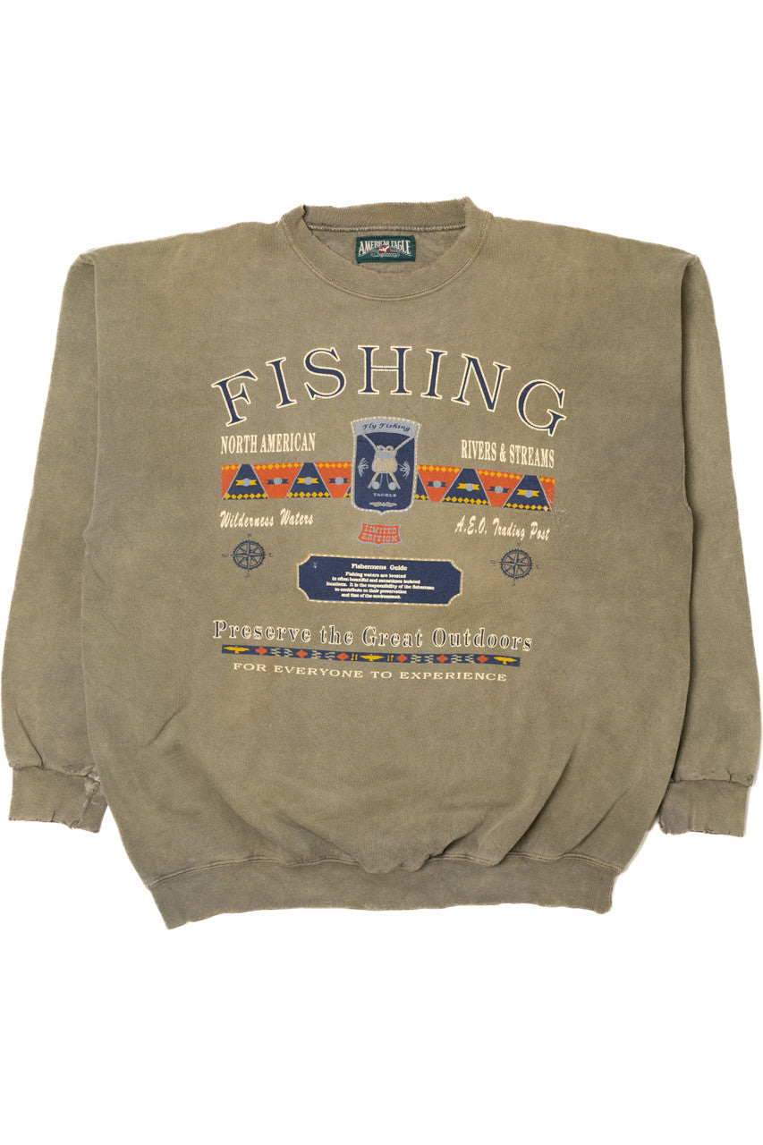 Vintage "Fishing" American Eagle Outfitters Sweatshirt (1980s)