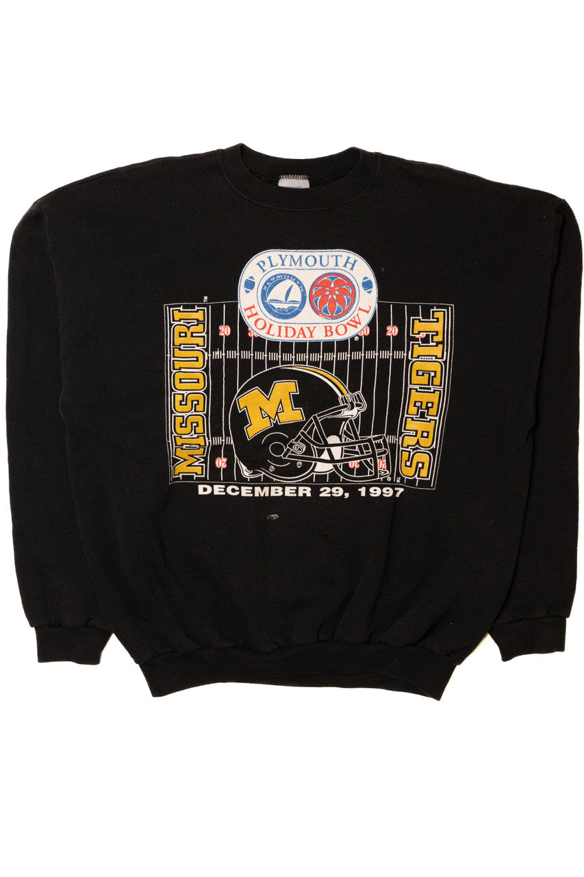 Vintage 1997 Missouri Tigers Holiday Bowl Logo 7 Sweatshirt