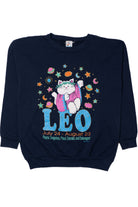 Vintage Leo Astrology Zodiac Sign Cat B.J. Designs Sweatshirt