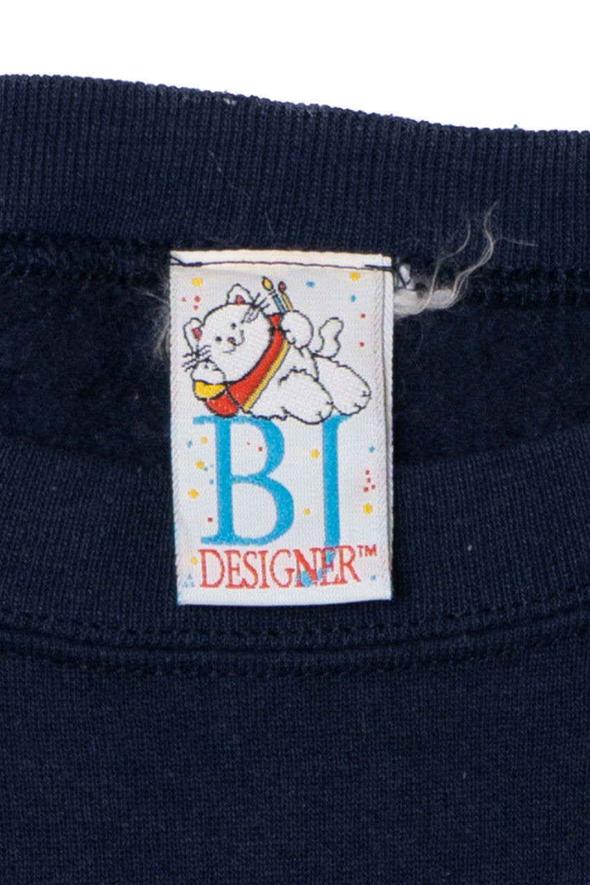 Vintage Leo Astrology Zodiac Sign Cat B.J. Designs Sweatshirt