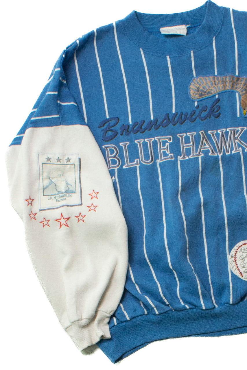 Rare Vintage Brunswick Blue Hawks Sweatshirt (1990s)
