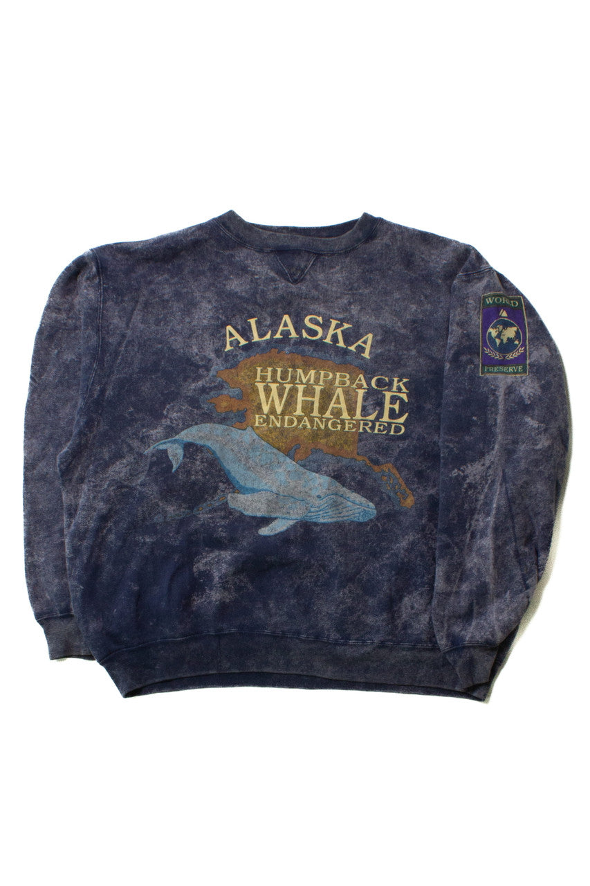 Vintage Alaska Endangered Humpback Whale Sweatshirt (1990s) 