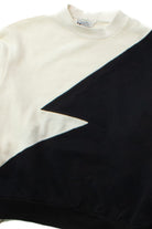 Vintage Black & White Zig Zag Sweatshirt (1990s)