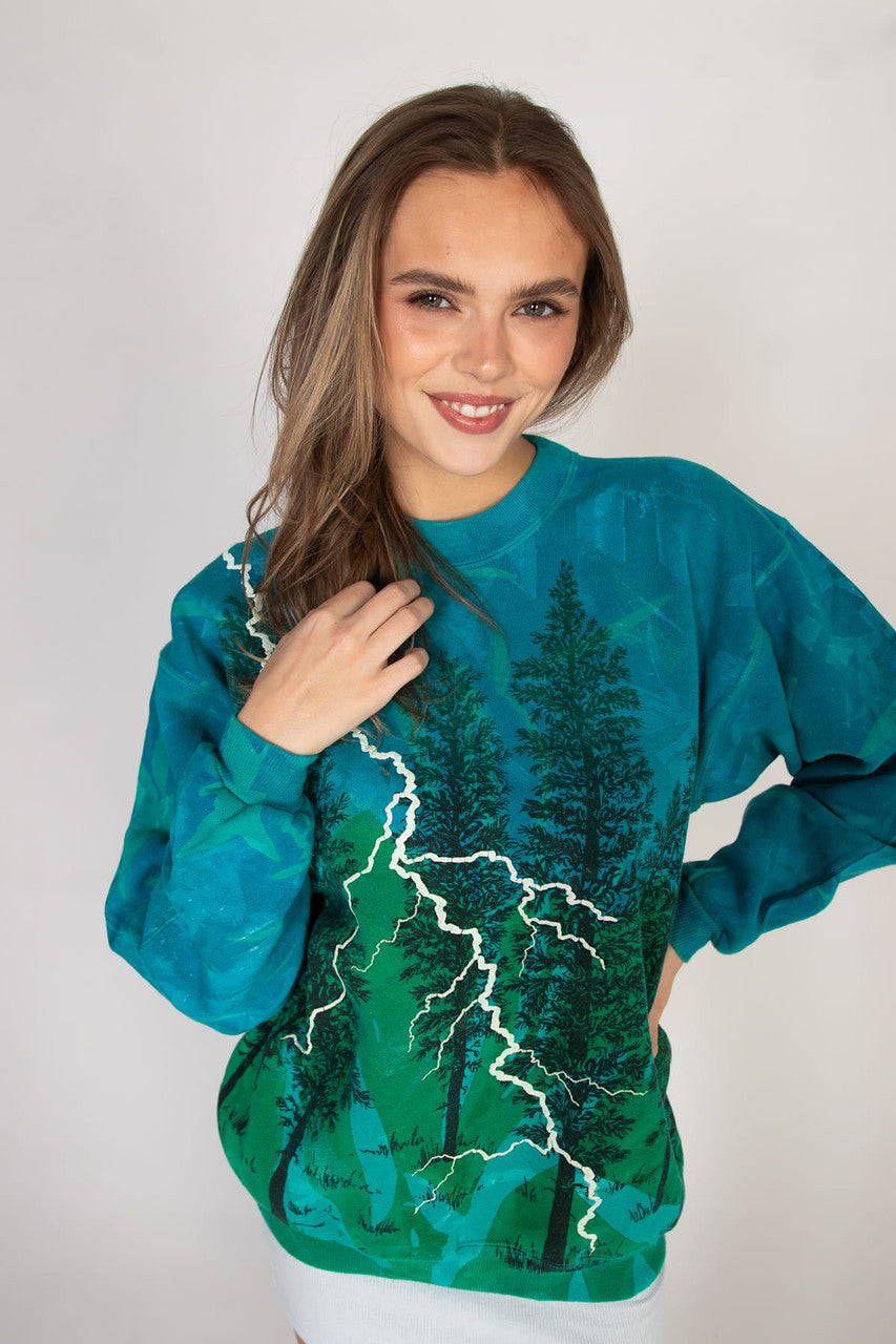 Vintage Lightning Forest Sweatshirt (1990s)