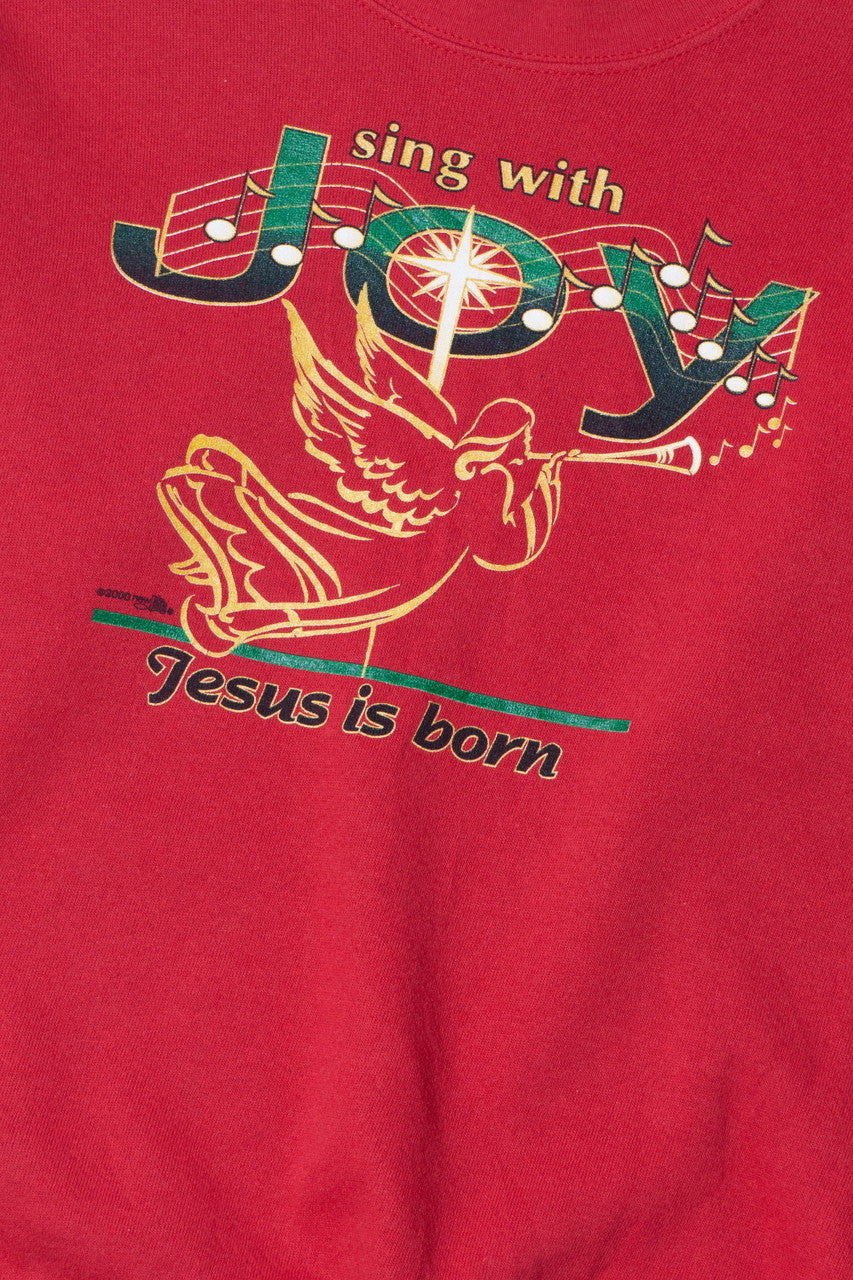 Vintage 2000 "Sing With Joy Jesus Is Born" Sweatshirt