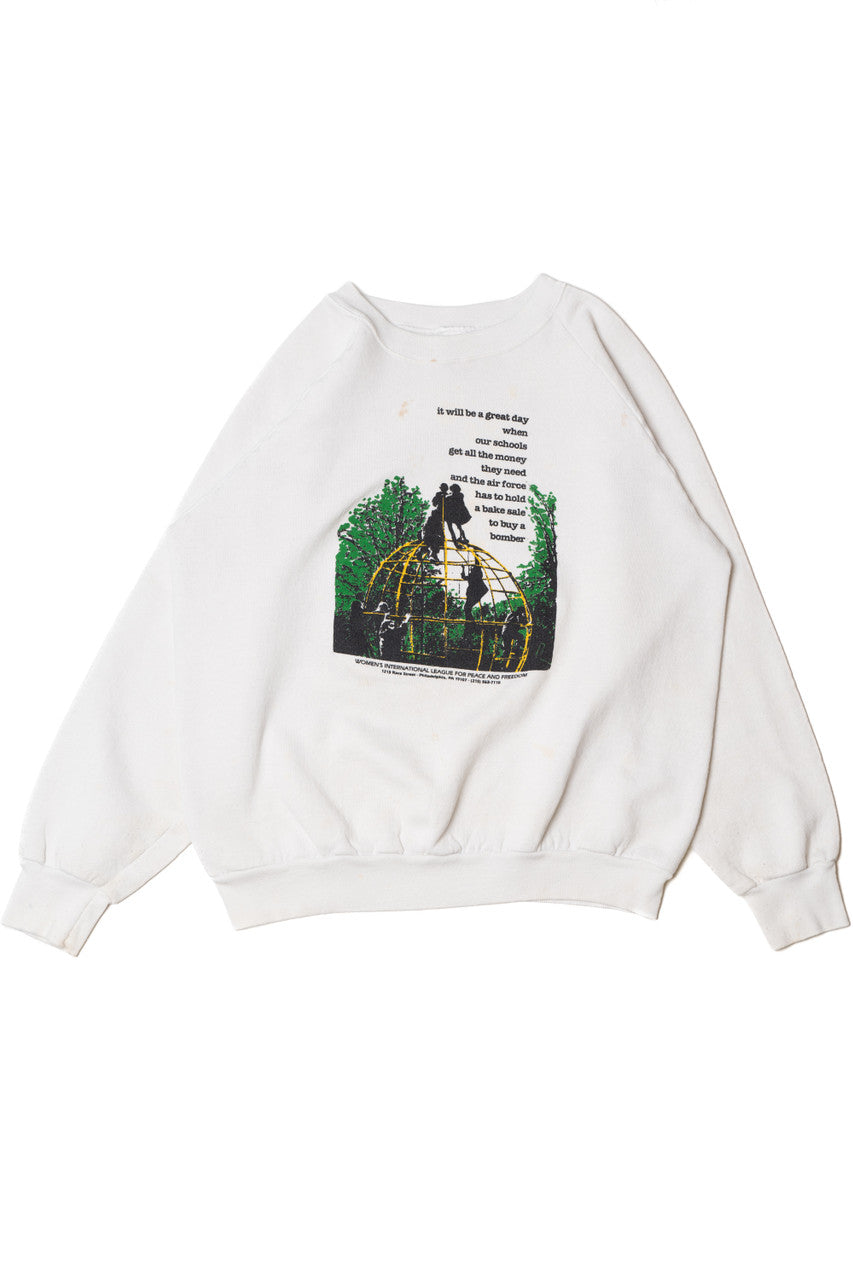 Vintage Schools Not Bombs International League For Peace Sweatshirt